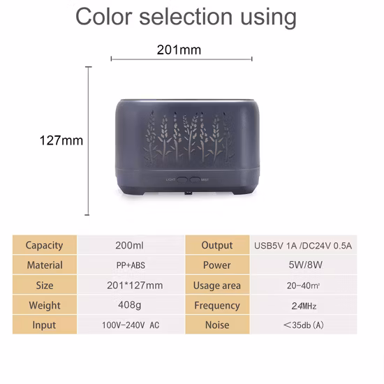 3D 화재 불꽃 아로마 디퓨저 180ml 휴대용 가습기 화재 디퓨저 미니 불꽃 공기 디퓨저