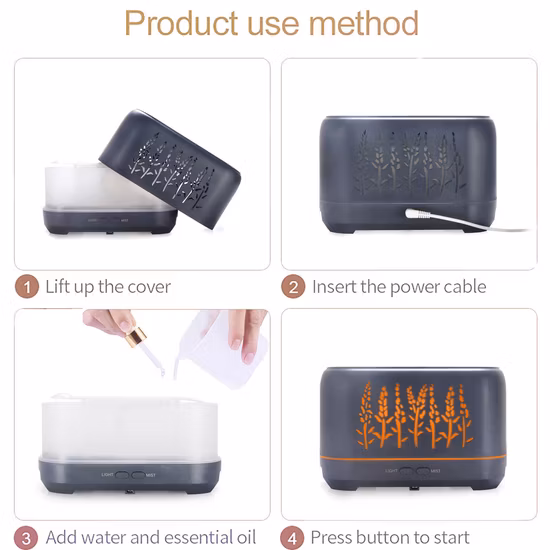 3D Fire Flame Aroma Diffuser 180ml Portable Humidifier Fire Diffuser Mini Flame Air Diffuser